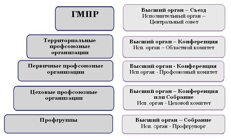 Структура Горно-металлургического профсоюза России